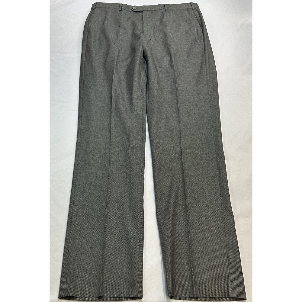 J. Hilburn Pants Mens 40 Gray Wool Office Business Dress Formal